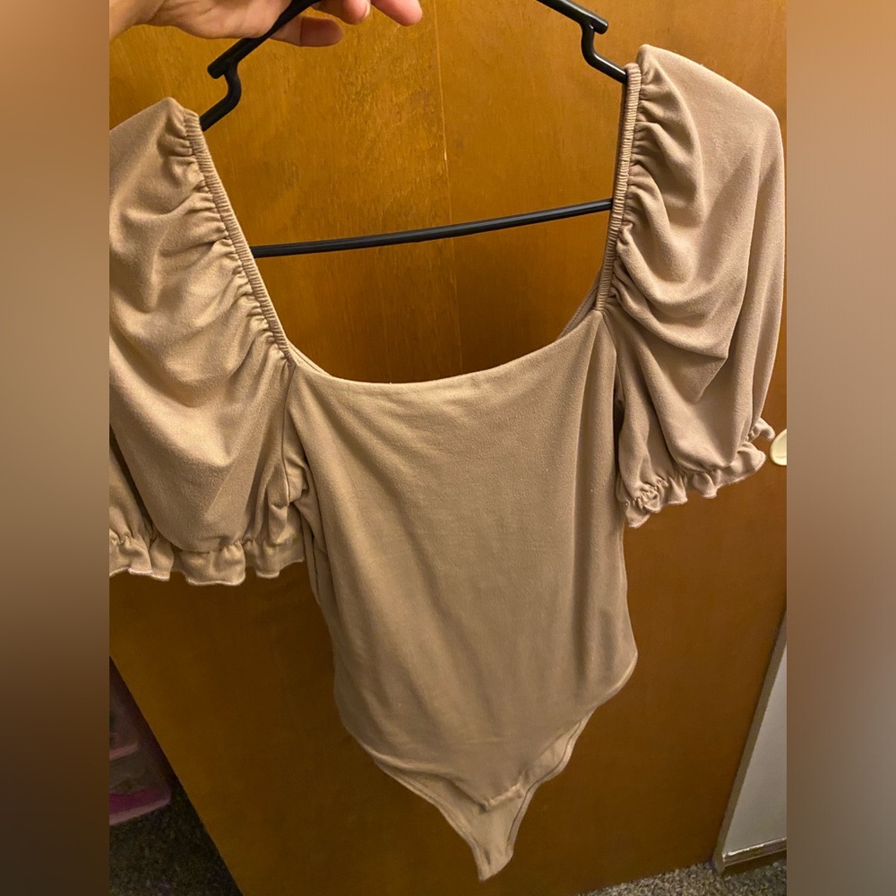 Pink Lily Tan Bodysuit